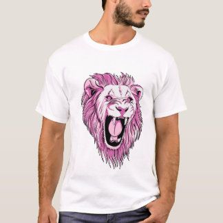 Rosa Löwe T-Shirt