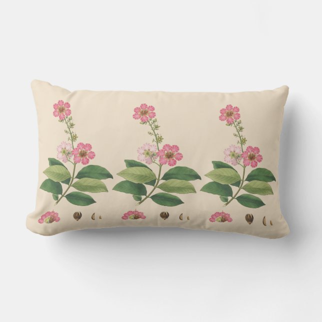 Rosa lumbales Wurfs-Kissen Krepp-Myrtes im Freien Kissen Für Draußen (Vorderseite)