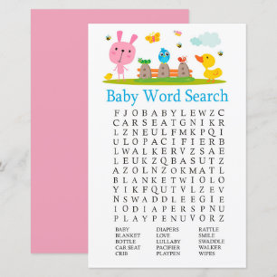 Rosa lustiger Hase Baby-Wort-Scrabble-Spiel