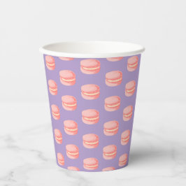 Rosa Macarons Pappbecher