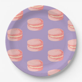 Rosa Macarons Pappteller