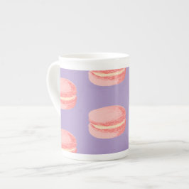Rosa Macarons Prozellantasse