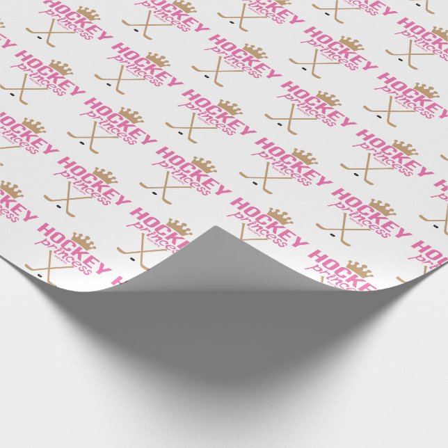 Rosa Mädchen-Hockey-Prinzessin-Baby Geschenkpapier (Ecke)