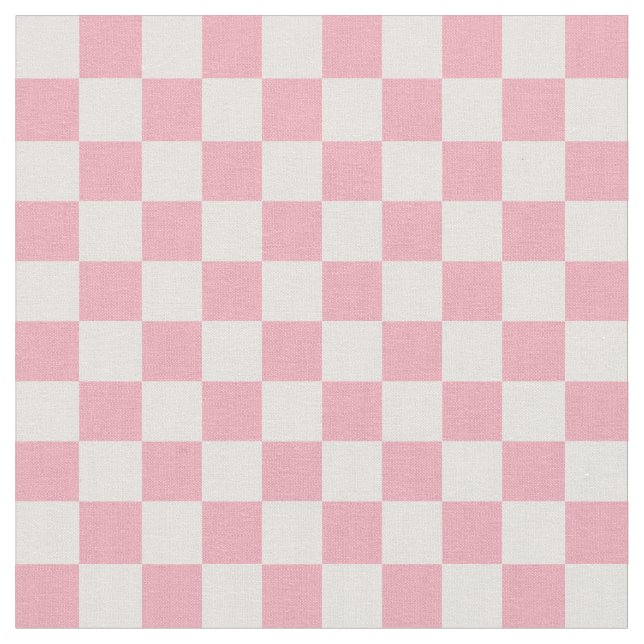 Rosa Mädchen Karo Karomuster Kariert Retro Stoff (Nahaufnahme)