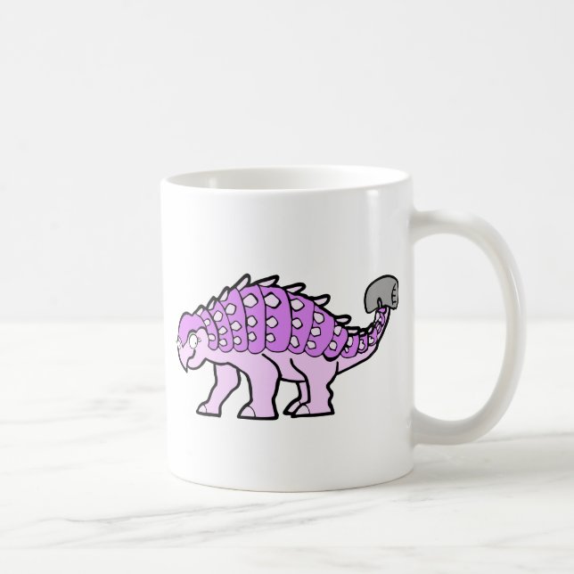 Rosa MädchenAnkylosaurus Kaffeetasse (Rechts)