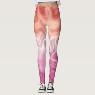Rosa Magenta abstrakte Illusionswirbel Leggings