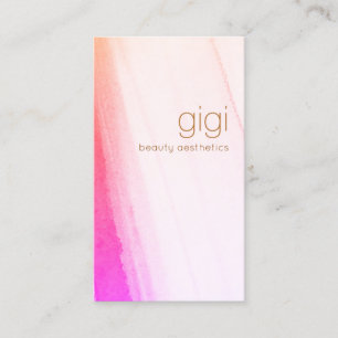 Rosa Magenta Abstrakte Wasserfarbe Visitenkarte