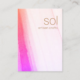 Rosa Magenta Wasserfarbe Visitenkarte