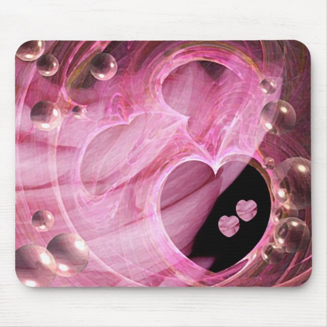 Rosa Magie Mousepad (Vorne)