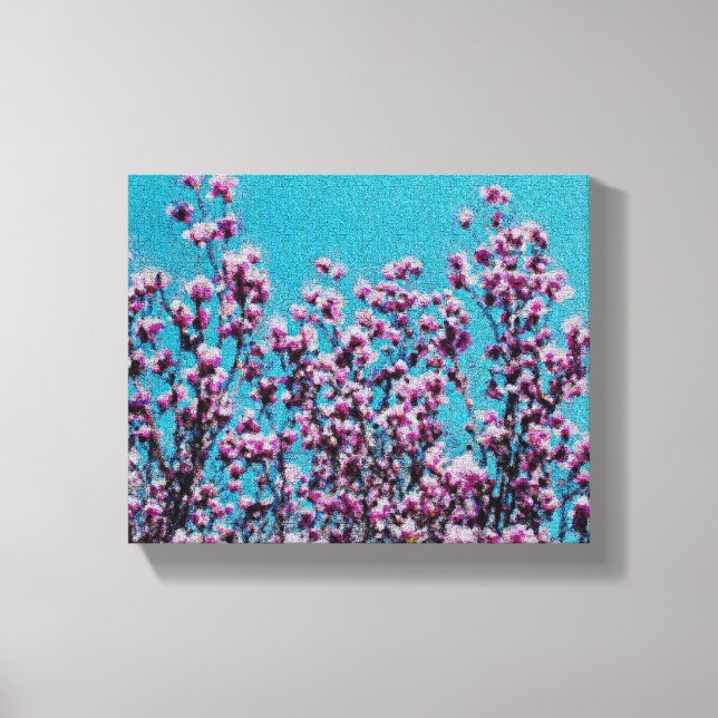 Rosa Magnolia Blume Blüten Kunst Leinwanddruck (Vorderseite)