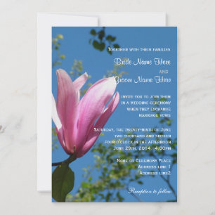 Rosa Magnolia Blume Einladung