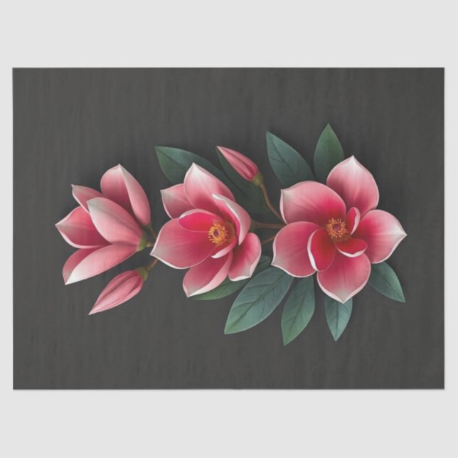 Rosa Magnolia-Blume Seidenpapier (Vorderseite)