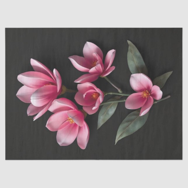 Rosa Magnolia-Blume Seidenpapier (Vorderseite)