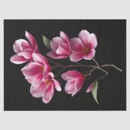 Rosa Magnolia-Blume Seidenpapier