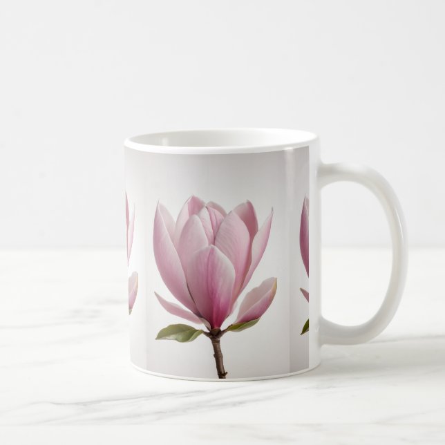 Rosa Magnolia Blume Tasse (Rechts)