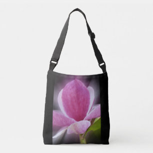 Rosa Magnolia-Blume Tragetaschen Mit Langen Trägern