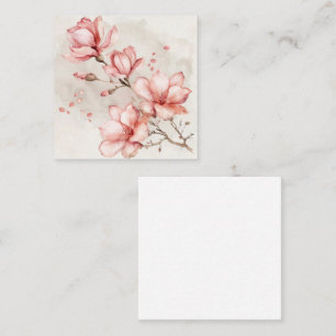 Rosa Magnolia Blüten Mitteilungskarte