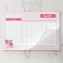 Rosa Magnolia Personalisierter Monatskalender