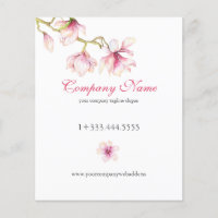 Rosa Magnolia Rosa und graue Typografie Service Me