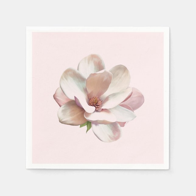 Rosa Magnolia Serviette (Vorderseite)