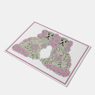 Rosa Magnolia Staffordshire Hunde Rose Kunst, Dich Fußmatte