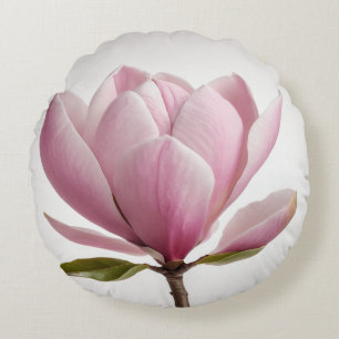 Rosa Magnolie Blume weißer Hintergrund Kissen Kiss