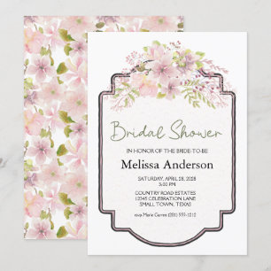 Rosa Magnolie Blumen Hochzeitsshower Elegant