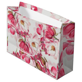 Rosa Magnolien-Geschenk-Tasche Große Geschenktüte