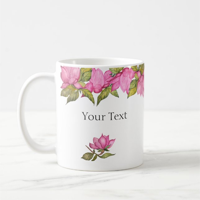 Rosa Magnolien Kaffeetasse (Links)