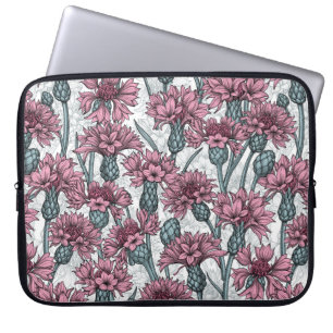 Rosa Maisblumen, weiße Blume Laptopschutzhülle