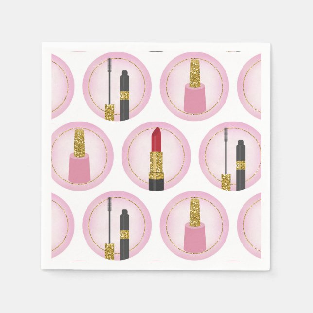 Rosa Make-upkosmetik-MusterCosmetology Serviette (Vorderseite)
