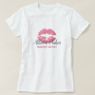 Rosa MAKEUP ARTIST Logo Kiss Name T-Shirt