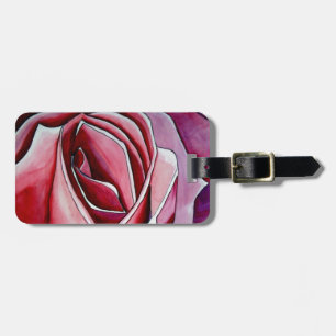 Rosa Makro Blumen Aquarell abstrakte Kunst Gepäckanhänger