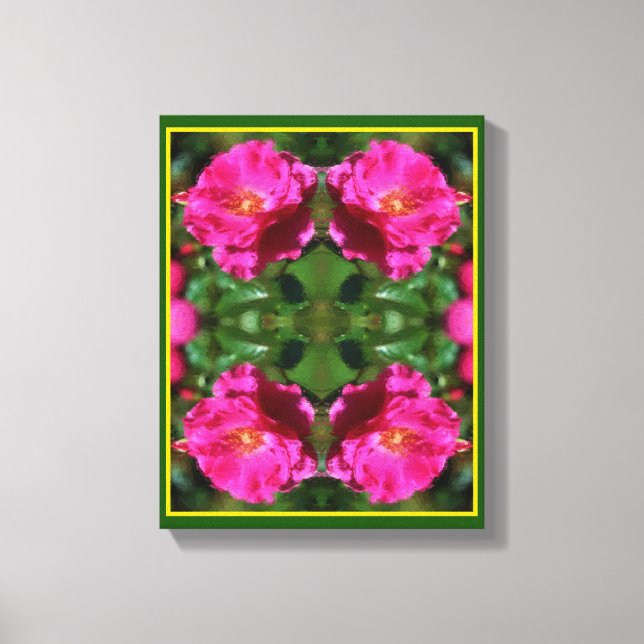 Rosa Malerei Abstrakte Blume Kunst Leinwanddruck (Vorderseite)