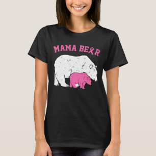 Rosa Mama Bär Brustkrebsbewusstsein T-Shirt
