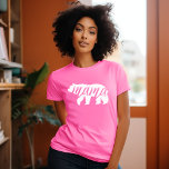 Rosa Mama Bear T-Shirt<br><div class="desc">Maßgeschneiderte bedruckte Bekleidung mit modischer Mama Bear Grafik. Besuchen Sie unser Geschäft für das passende Baby Bären Design. Klicken Sie auf Anpassen, um das Design mit Ihrem eigenen Text und Bildern zu personalisieren. Wählen Sie aus einer Vielzahl von Shirt-Stilen und -Farben.</div>