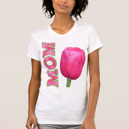 Rosa Mama mit rosa Tulpe T-Shirt