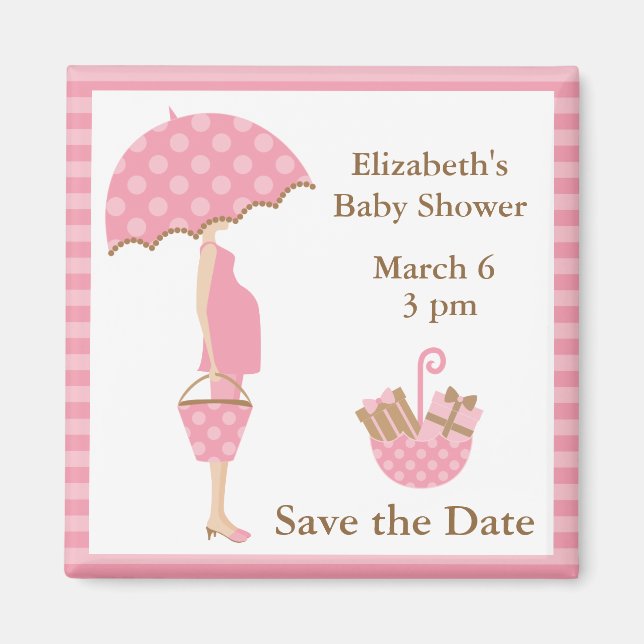 Rosa Mama, um mit Umbrella Magnet (Vorne)