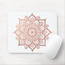 Rosa Mandala Blume Mousepad