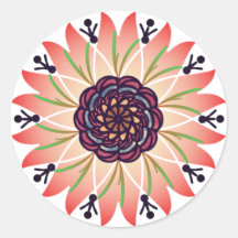Rosa Mandala-Blume