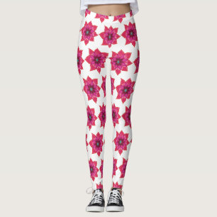 Rosa Mandala Blumen Kundenspezifische Leggings