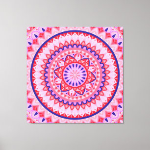 Rosa Mandala Boho Lebendiges Liebe Geometrisches M Leinwanddruck