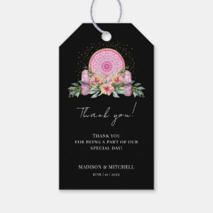 Rosa Mandala Crystals Metaphysische Hochzeit Geschenkanhänger
