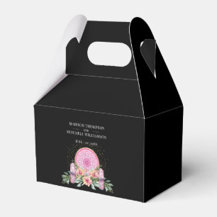 Rosa Mandala Crystals Metaphysische Hochzeit Geschenkschachtel