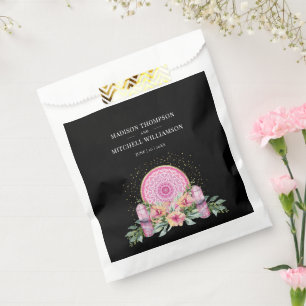 Rosa Mandala Crystals Metaphysische Hochzeit Geschenktütchen
