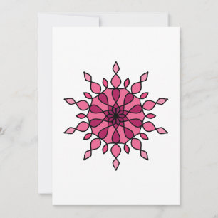 Rosa Mandala Feiertagskarte