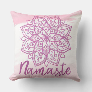 Rosa Mandala Namaste-Kissen Kissen
