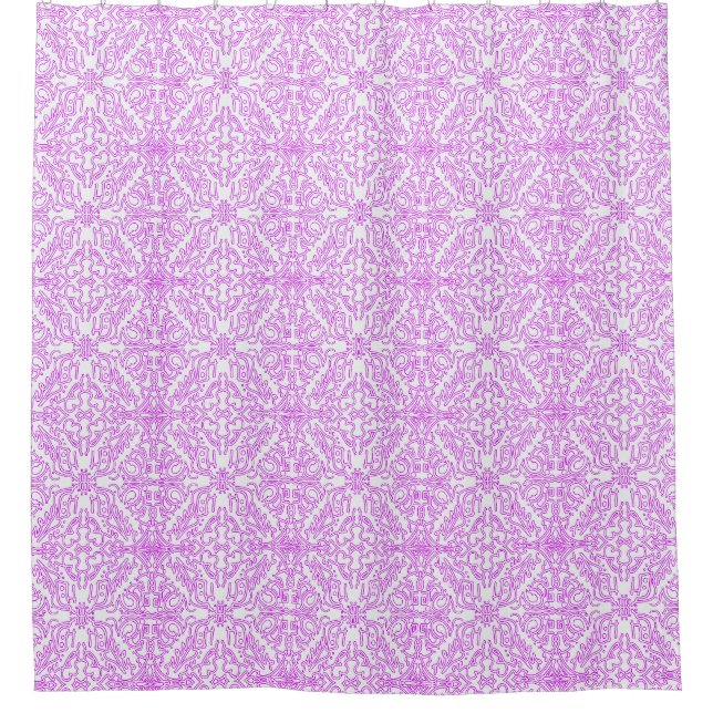 Rosa Mandala-Spitze-Duschvorhang Duschvorhang (Vorderseite)