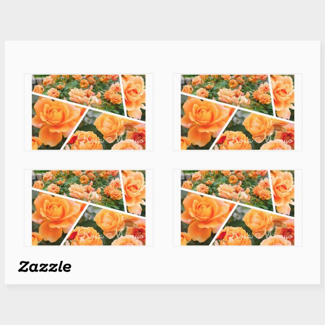 Rosa Manyo [Rectangle Seal] Rechteckiger Aufkleber (Blatt)