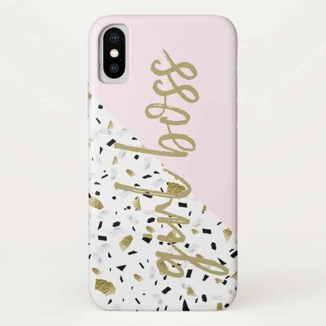 Rosa Marbella Terrazzo Giro del Malcantone Case-Mate iPhone Hülle (Rückseite)